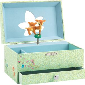 boîte à bijoux musicale bambi vert